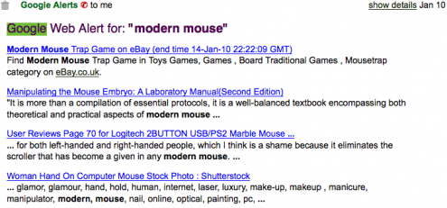 Google Alerts, before