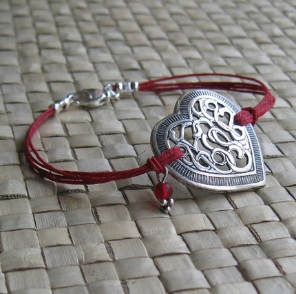 Vintage Heart Bracelet, by Mae Bee Jewelry